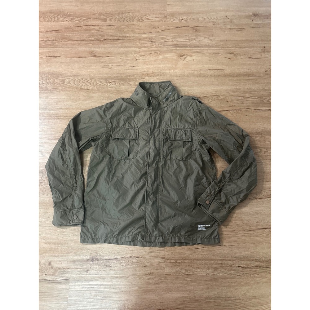 Vintage Stussy Authentic Gear Jacket Mens L Olive Green Utility Y2K Lightweight